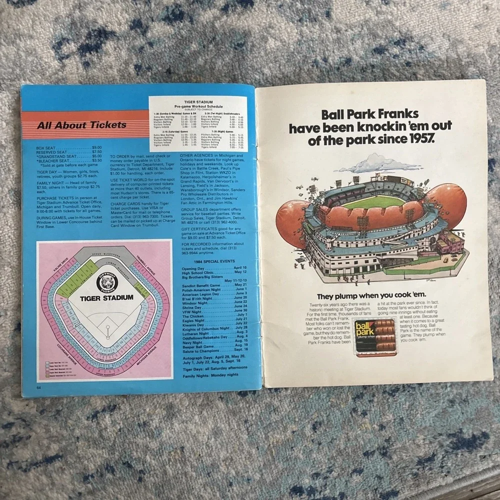 ORIGINAL 1984 DETROIT TIGERS YEARBOOK DECENT CONDITION WORLD CHAMPIONS
